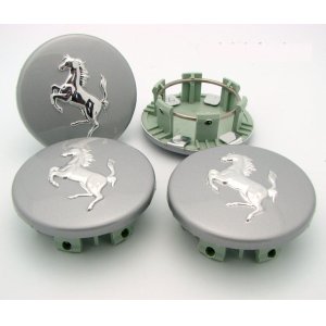 画像: 360モデナ用ホイールバッチセット（Silver grey with aluminium horse）